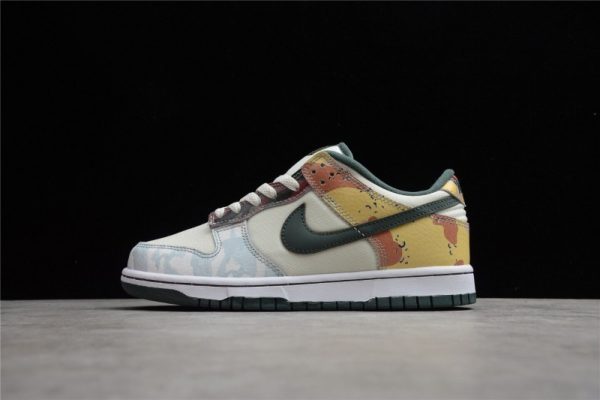 Nike Dunk Low SE Sail Multi-Camo DH0957-100 - Image 2