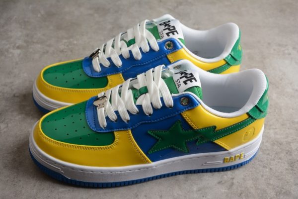 A Bathing Ape Bape Sta Nostalgic Blue Yellow - Image 4