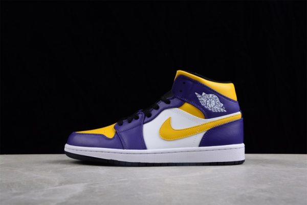 Jordan 1 Mid Lakers (2022) DQ8426-517 - Image 2
