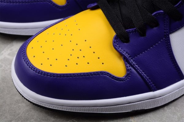 Jordan 1 Mid Lakers (2022) DQ8426-517 - Image 4