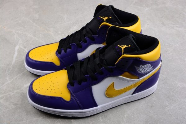 Jordan 1 Mid Lakers (2022) DQ8426-517 - Image 5