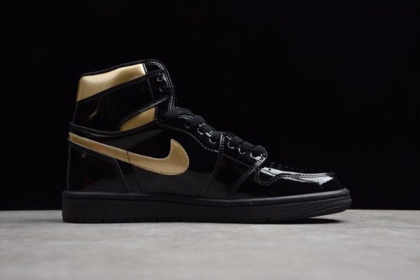 Jordan 1 Retro High Black Metallic Gold (2020) 555088-032 - Image 5
