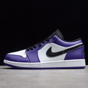 Jordan 1 Low Court Purple White 553558-500