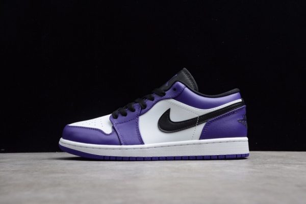 Jordan 1 Low Court Purple White 553558-500