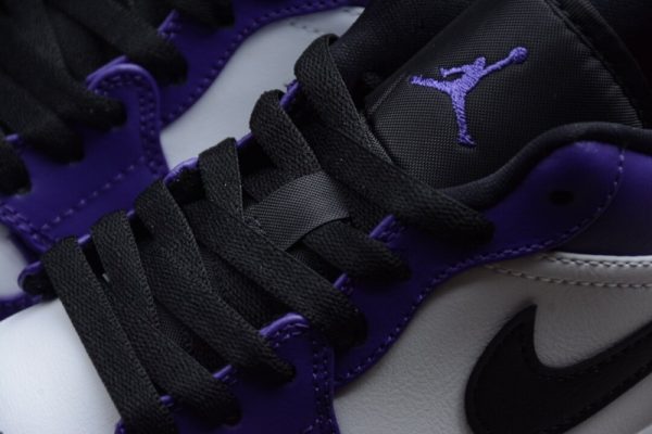 Jordan 1 Low Court Purple White 553558-500 - Image 5