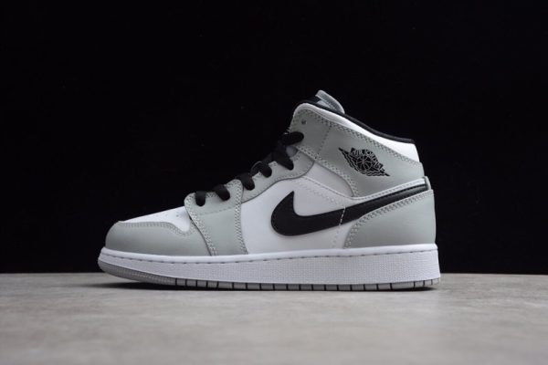 Jordan 1 Mid Light Smoke Grey (GS) 554725-092 - Image 2