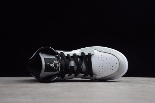 Jordan 1 Mid Light Smoke Grey (GS) 554725-092 - Image 3