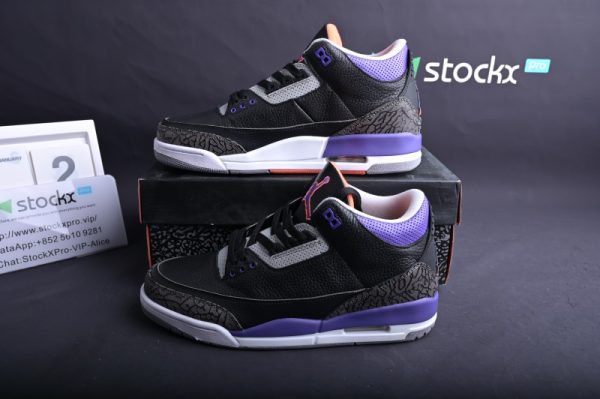 Jordan 3 Retro Black Court Purple(SP Batch) CT85332-050