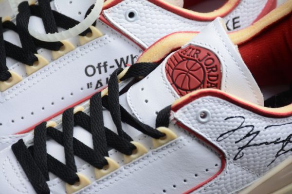 Jordan 2 Retro Low SP Off-White White Red (SP Batch) DJ4375-106 - Image 2