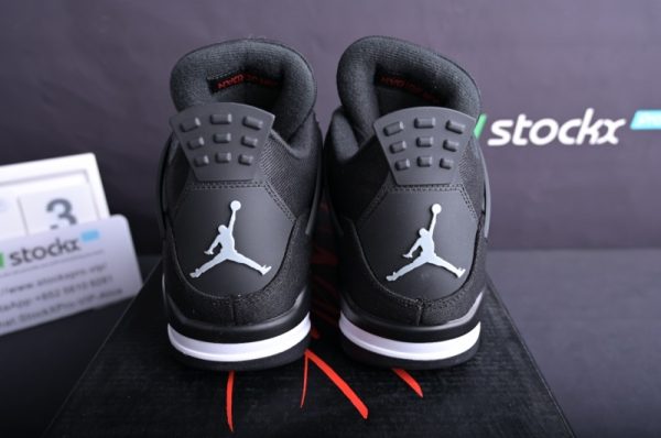 Jordan 4 Retro Black Canvas (GS)(SP Batch)DV0553-006 - Image 5