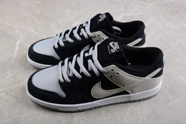 Nike SB Zoom Dunk Low Pro Black Wolf Grey White 854866-001 - Image 4