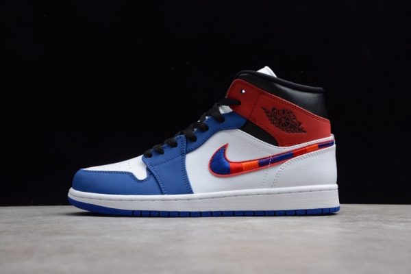 Jordan 1 Mid Multi-Color Swoosh  852542-146
