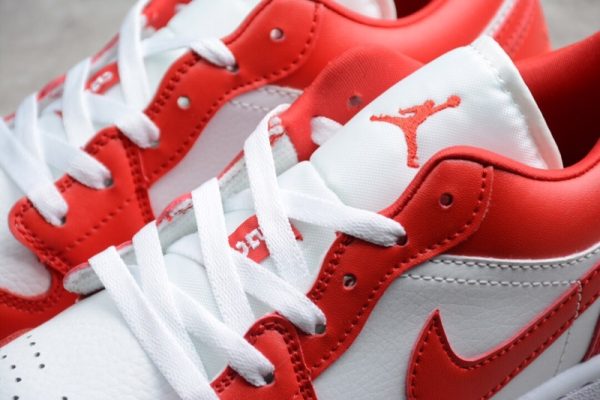 Jordan 1 Low Gym Red White (GS) 553560-611 - Image 2