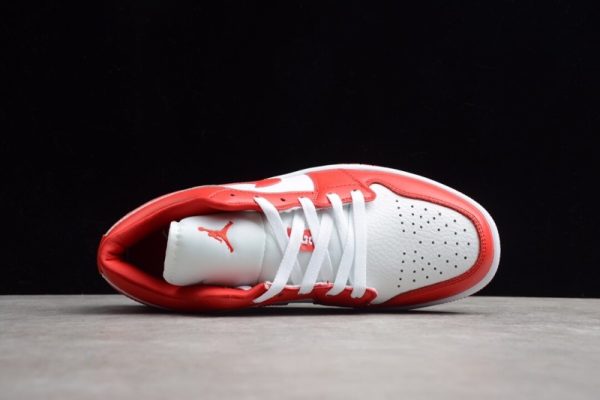 Jordan 1 Low Gym Red White (GS) 553560-611 - Image 4