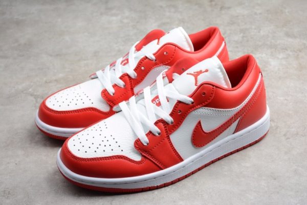 Jordan 1 Low Gym Red White (GS) 553560-611 - Image 5