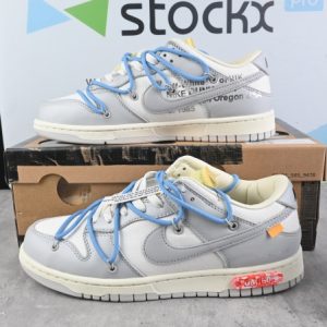 Off-White x Nike SB Dunk Low The 50 NO.10 White Grey Blue Yellow (SP Batch) DM1602-112