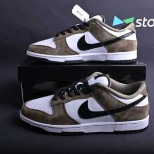 Nike SB Dunk Low White Black Trail End Brown 304292-102
