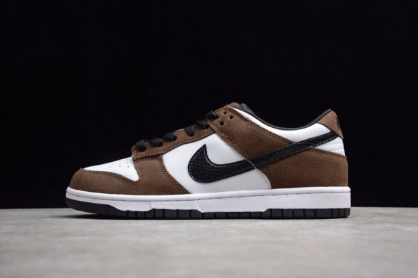 Nike SB Dunk Low White Black Trail End Brown 304292-102 - Image 2