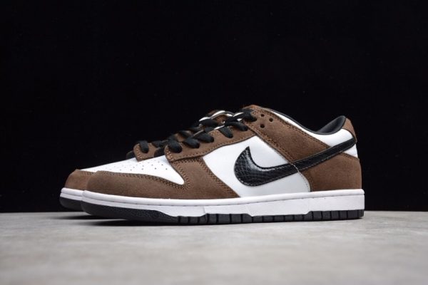 Nike SB Dunk Low White Black Trail End Brown 304292-102 - Image 3