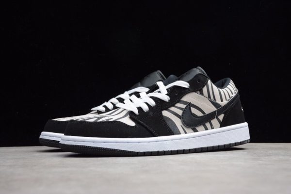 Jordan 1 Low Zebra (GS) 553560-057 - Image 3