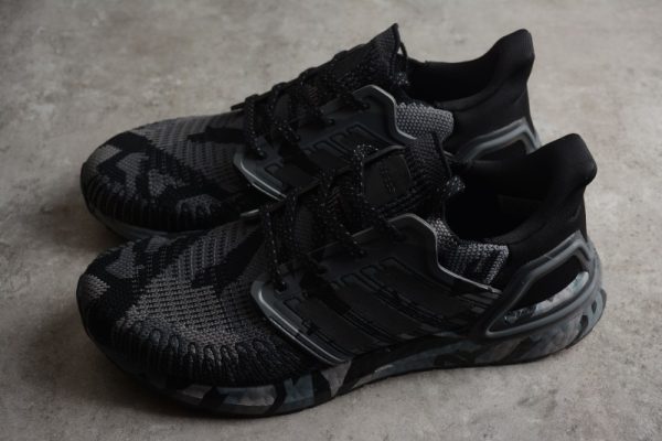 adidas Ultra Boost 20 Geometric Black Grey FV8329 - Image 4