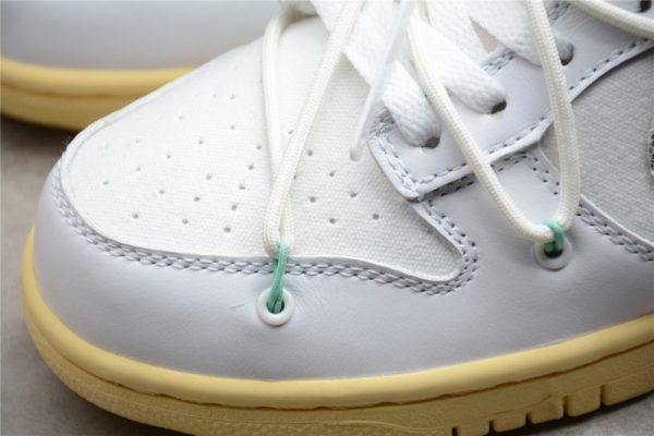 ReactRun Off White Nike Dunk Low 01 Of 50 OW White Metallic Silver (SP Batch) DM1602-127 - Image 3