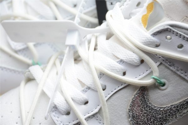 ReactRun Off White Nike Dunk Low 01 Of 50 OW White Metallic Silver (SP Batch) DM1602-127 - Image 5