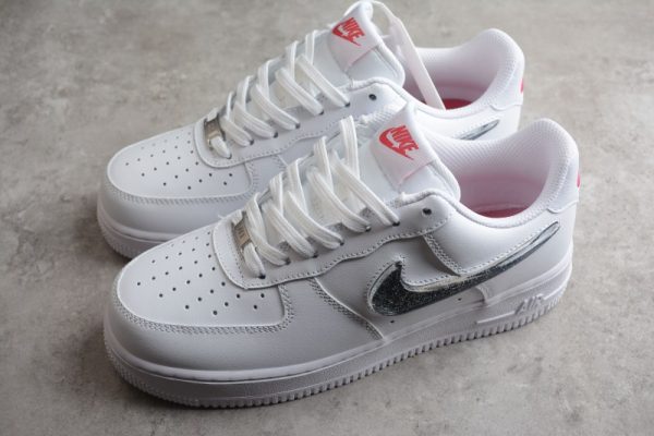 Nike Air Force 1 Low LV8 White Metallic Silver DC9651-100 - Image 4