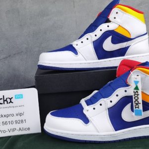 Jordan 1 Mid Royal Blue Laser Orange 554724-131