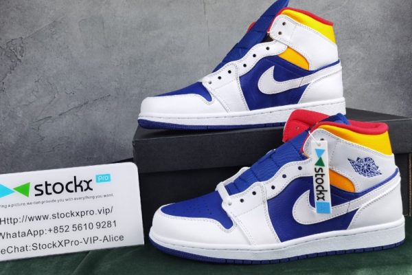 Jordan 1 Mid Royal Blue Laser Orange 554724-131