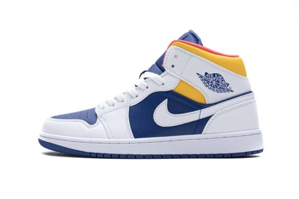 Jordan 1 Mid Royal Blue Laser Orange 554724-131 - Image 2