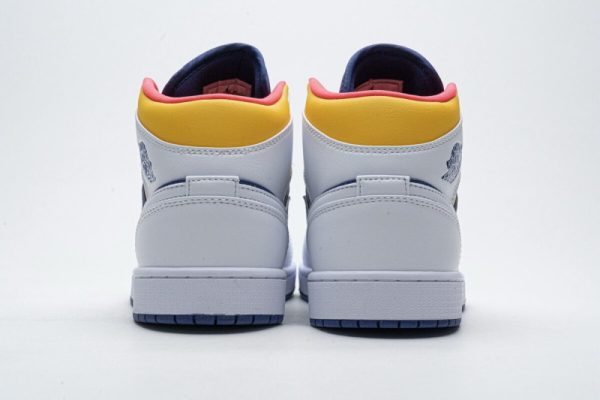 Jordan 1 Mid Royal Blue Laser Orange 554724-131 - Image 3