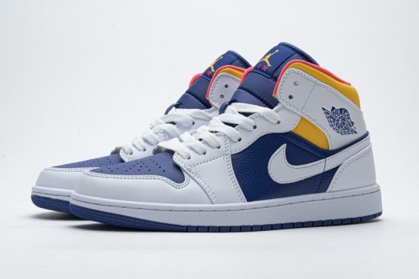 Jordan 1 Mid Royal Blue Laser Orange 554724-131 - Image 4