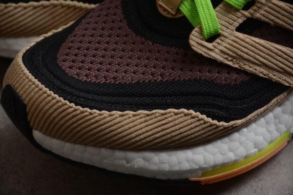 adidas Ultra Boost 21 Black Beige Tone Green GX5254 - Image 3