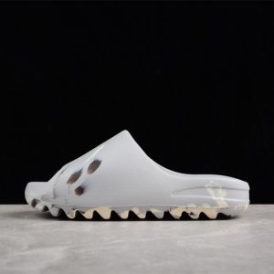 (Free Shipping)adidas Yeezy Slide Enflame Oil Painting White Grey GZ5553