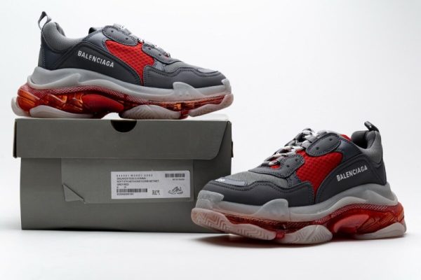 Ba***ci*ga Triple S Grey Red 544351 W09O1 2262(SP Batch) - Image 4