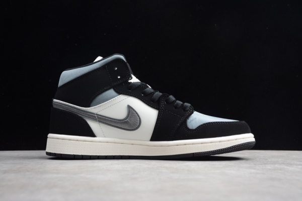 Jordan 1 Mid Satin Grey Toe  852542-011 - Image 3