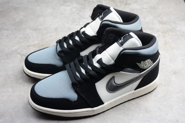 Jordan 1 Mid Satin Grey Toe  852542-011 - Image 4