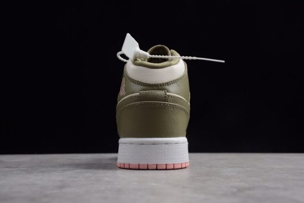 Jordan 1 Mid Trooper Bleached Coral (GS)  555112-225 - Image 2