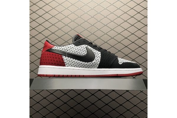 Air Jordan 1 Low Flyknit Black Toe 553558-116 - Image 4