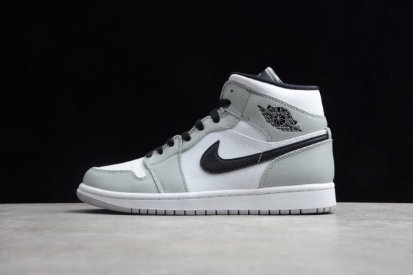 Jordan 1 Mid Light Smoke Grey  554724-092 - Image 2