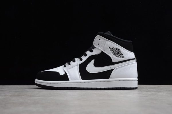 Jordan 1 Mid White Black  554724-113