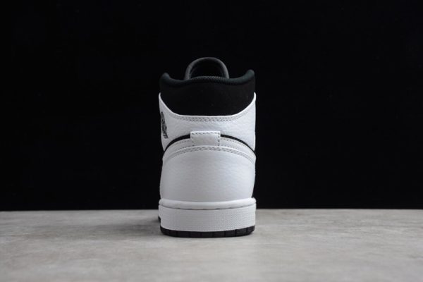 Jordan 1 Mid White Black  554724-113 - Image 4