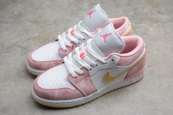 Jordan 1 Low Paint Drip (GS) CW7104-601 - Image 5