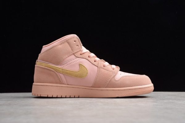 Jordan 1 Mid Coral Gold 852542-600 - Image 3