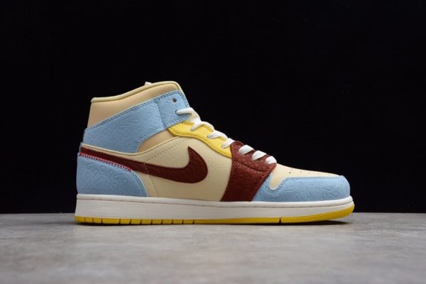 Jordan 1 Mid SE Fearless Maison Chateau Rouge CU2803-200 - Image 3