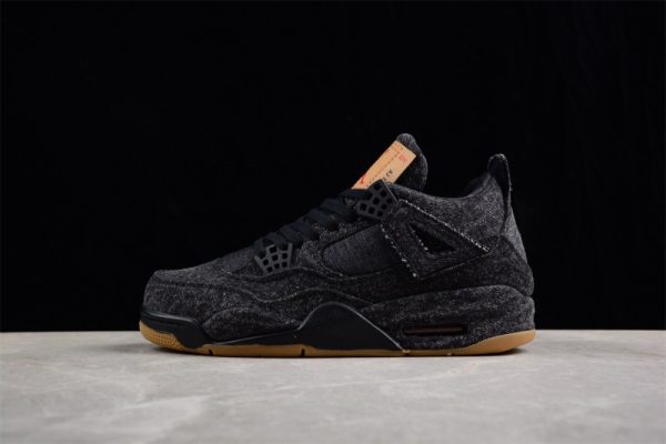 Jordan 4 Retro Levi's Black (GS) (Levi's Tag) AQ9103-001