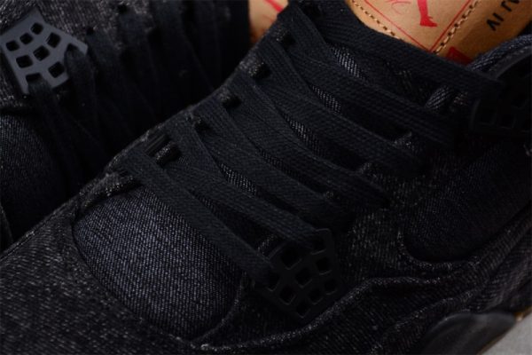 Jordan 4 Retro Levi's Black (GS) (Levi's Tag) AQ9103-001 - Image 2