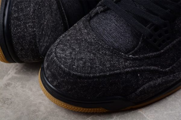 Jordan 4 Retro Levi's Black (GS) (Levi's Tag) AQ9103-001 - Image 3