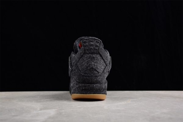 Jordan 4 Retro Levi's Black (GS) (Levi's Tag) AQ9103-001 - Image 5